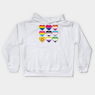 Love is Love Hearts Kids Hoodie